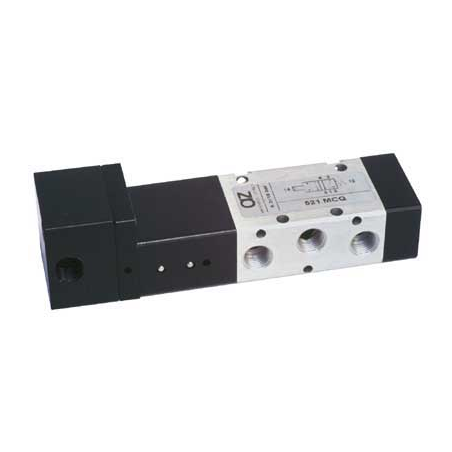 Valva pneumatica 5/2 - 521 MCQ presiune de actionare 0.3 Bar, revenire cu arc