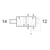 Valva pneumatica 5/2 - 521 MCS presiune de actionare 0.6 Bar, revenire cu arc