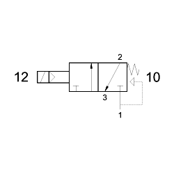 Valva electrica 3/2 NC - 321 ME revenire arc