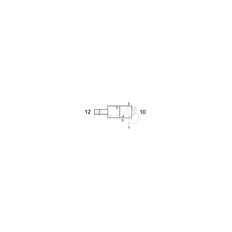 Valva electrica 3/2 NC - 321 ME90 S,bobina la 90° revenire cu arc
