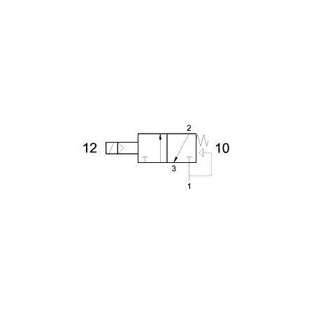 Valva electrica 3/2 NC - 321 ME90 S,bobina la 90° revenire cu arc