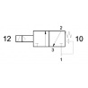 Valva electrica 3/2 NC - 321 ME90 S,bobina la 90° revenire cu arc