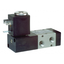 Valva electrica 3/2 NC - 321 ME90 L,bobina la 90° revenire cu arc