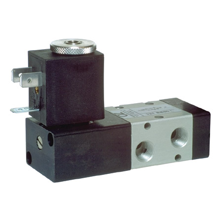 Valva electrica 3/2 NC - 321 ME90 L,bobina la 90° revenire cu arc