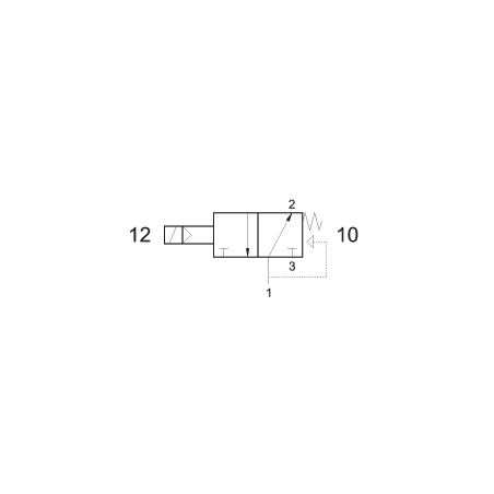 Valva electrica 3/2 NO - 322 MEA, revenire arc