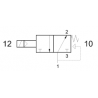 Valva electrica 3/2 NO - 322 MEA, revenire arc