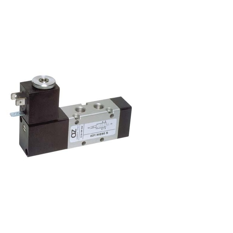 Valva electrica 5/2 - 521 ME90 S,bobina la 90° revenire cu arc