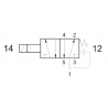 Valva electrica 5/2 - 522 ME , revenire arc