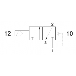 Valva electrica 3/2 NC - 321 EFP ,revenire arc-aer