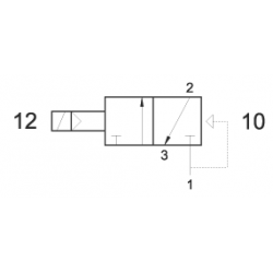 Valva electrica  3/2 NC - 322 EFP , revenire arc-aer