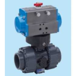 8P016100 Valva PVC 2/2 cu bila cu actuator dubla actiune