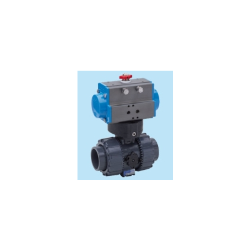 8P016100 Valva PVC 2/2 cu bila cu actuator dubla actiune