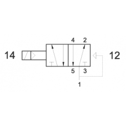 Valva electrica 5/2 - 521 EFP ,revenire arc-aer