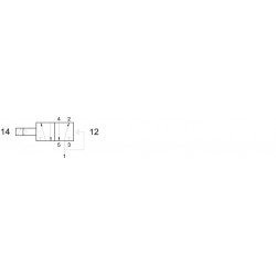 Valva electrica 5/2 - 521 EFP ,revenire arc-aer