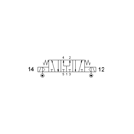 Valva electrica 5/3 - 5213P EE AS, centru sub presiune,dubla comanda electrica, suplimentare aer