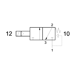 Valva electrica 3/2 NC - 322 ME MIC 01,bobina 15 mm, 24 V DC