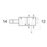 Valva electrica 5/2 - 522 ME MIC 02, bobina 15mm, 24V 50/60 HZ