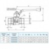 1503 Robinet manual 2/2 alama M/M 160C(full bore)
