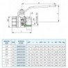 5869 VALVA SFERA FILET F/F UNI EN 10226-1 LEVIER ROSU OTEL 160C
