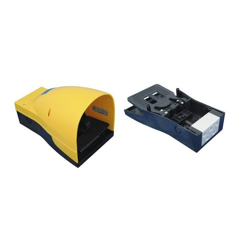 Pedala pneumatica cu valva 5/2, alimentare aer G1/4, cu protectie