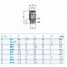 Racord metalic drept fil. ext. 250 bar