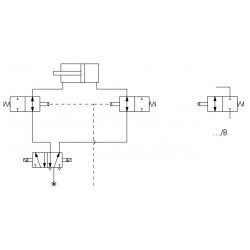 Valva ON/OFF comanda pneumatica bidirectionala
