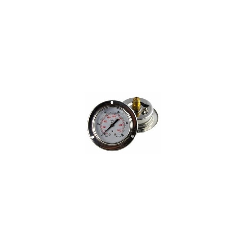 Manometru posterior D50 Carcasa Inox-Glicerina cu Flansa