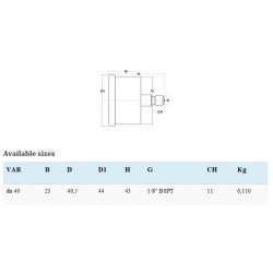 Manometru posterior D40 Carcasa Inox- Glicerina