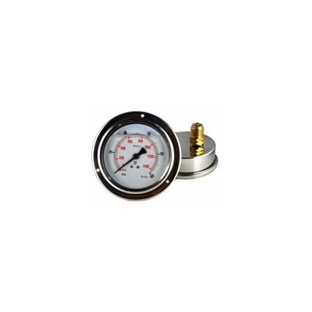 Manometru posterior D100 filet G1/2 carcasa Inox-Glicerina cu Flansa