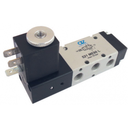 Electroventil 5/2, monostabil, actionat electric cu 1 bobina la 90, revenire arc