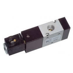 Electroventil 3/2, monostabil, actionat electric cu 1 bobina, revenire arc