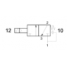 Electroventil 3/2, monostabil, actionat electric cu 1 bobina, revenire arc