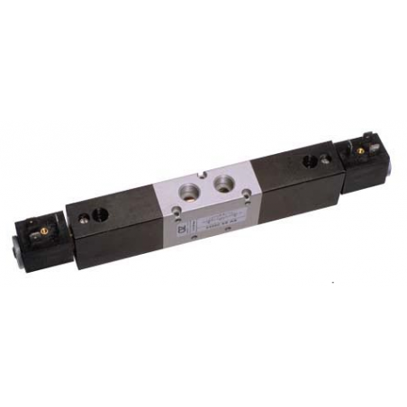 Electroventil 5/3, centrul inschis, cu doua bobine