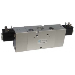 Electroventil 3/2, bistabil, actionat electric cu 2 bobine, revenire electro-pneumatica