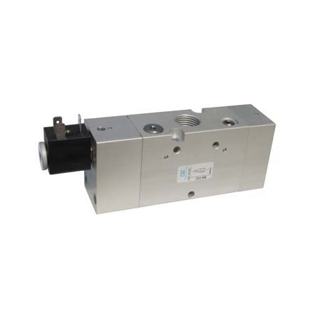 Electroventil 3/2, monostabil, actionat electric cu 1 bobina, revenire arc