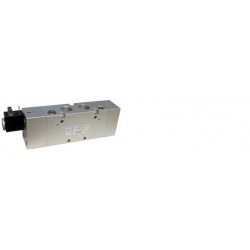 Electroventil 5/2, monostabil, actionat electric cu 1 bobina, revenire pneumatica interna