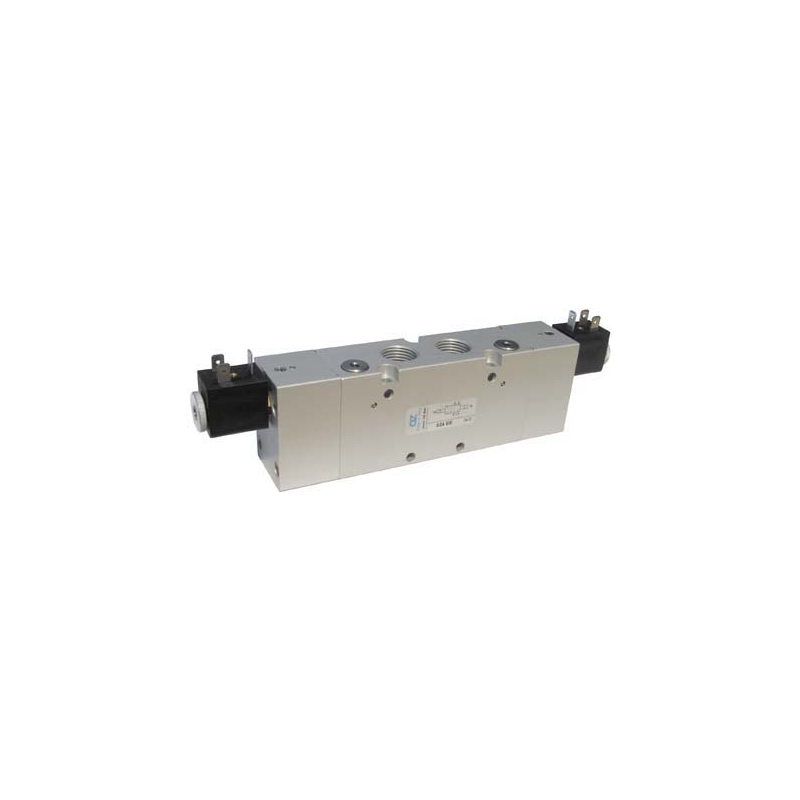 Electroventil 5/3, centrul inschis, cu doua bobine