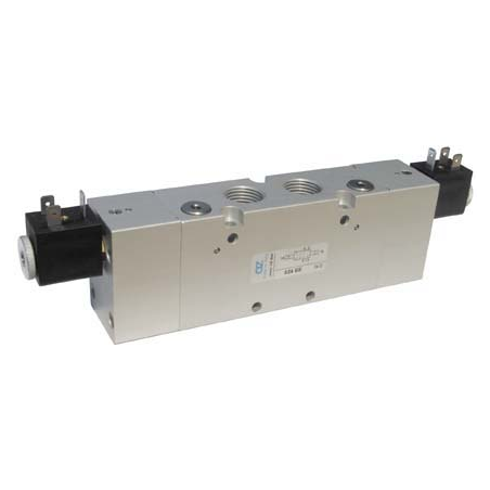 Electroventil 5/3, centrul inschis, cu doua bobine