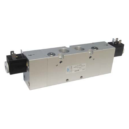 Electroventil 5/3, centrul sub presiune, cu doua bobine