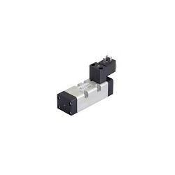 Electroventil pneumatic ISO1 5/2, monostabil, actionat electric cu 1 bobina, revenire arc, pilotare separata