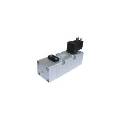 Electroventil 5/2, bistabil, actionat electriuc cu 2 bobine, revenire electro-pneunatica