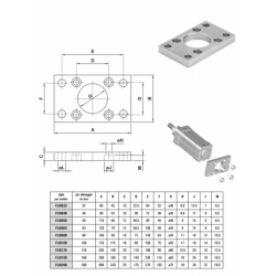 Flansa cilindru pneumatic