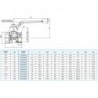 1500 Robinet manual 2/2 alama M/M 130C (full bore) PTFE, sfera alama