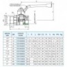 1501 Robinet manual 2/2 alama M/F 130C (full bore) PTFE, sfera alama