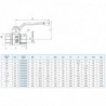 1700 Robinet manual 2/2 alama M/M 160C (full bore) PTFE, sfera alama