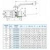 1701 Robinet manual 2/2 alama M/F 160C (full bore) PTFE, sfera alama