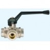 3300 T Robinet manual 3/2 T alama, -20 - 160 C, PTFE, sfera alama