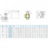 3300 T Robinet manual 3/2 T alama, -20 - 160 C, PTFE, sfera alama