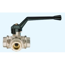 3400 L Robinet manual 3/2 L alama, -20 - 160 C, PTFE, sfera alama