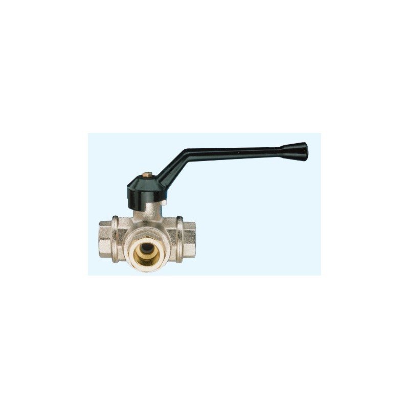 3400 L Robinet manual 3/2 L alama, -20 - 160 C, PTFE, sfera alama
